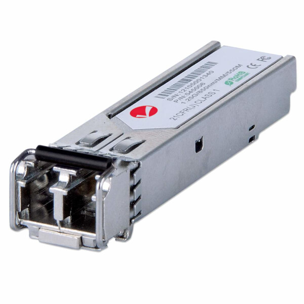 Intellinet Gigabit SFP Mini-GBIC Transceiver für LWL-Kabel - 1000Base-SX (LC) Multimode-Port - 550 m - Faseroptik - 1000 Mbit/s - SFP - LC - 50/125,62.5/125 µm - 550 m