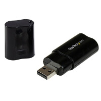 StarTech.com USB Audio Adapter - Externe USB Soundkarte - Schwarz - USB