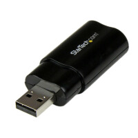 StarTech.com USB Audio Adapter - Externe USB Soundkarte - Schwarz - USB