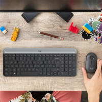 Logitech Slim Wireless Combo MK470 -...
