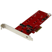 StarTech.com 2x M.2 SSD Controller Card - PCIe - M.2 SATA III NGFF Card