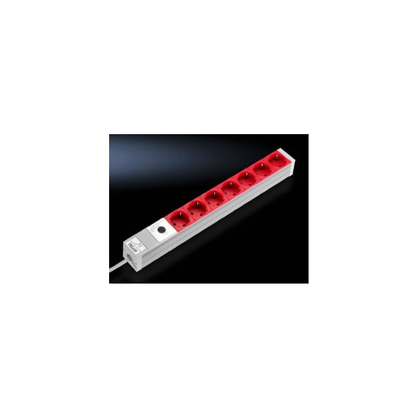Rittal DK 7240.260 - 2 m - 7 AC-Ausgänge - Indoor - Typ D - Aluminium - Aluminium