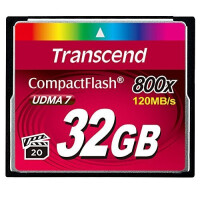 Transcend TS32GCF800 - 32 GB - Kompaktflash - MLC - 120 MB/s - 60 MB/s - Schwarz