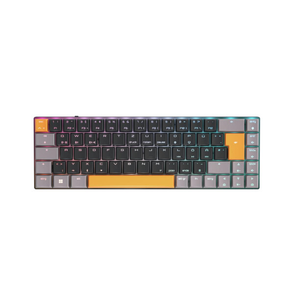 Cherry MX-LP 2.1 Compact Wireless - 65% - RF Wireless + Bluetooth - Mechanischer Switch - QWERTZ - RGB-LED - Schwarz