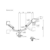 Equip Tischhalterung 17"-49"/2TFT je 20kg...