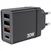 Verbatim USB Wall Charger 30W Black 1x USB-C PD 20W USB-A