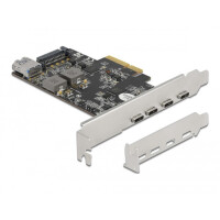 Delock 90059 - PCIe - USB 3.2 Gen 2 (3.1 Gen 2) - Niedriges Profil - PCIe 3.0 - SATA 15-Pin - 10 Gbit/s