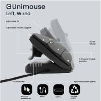 Contour UniMouse wired linkshänder schwarz