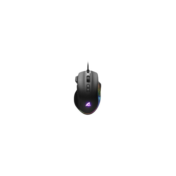 Sharkoon Shark Force 3 Gaming-Maus schwarz - Maus - 12.800 dpi