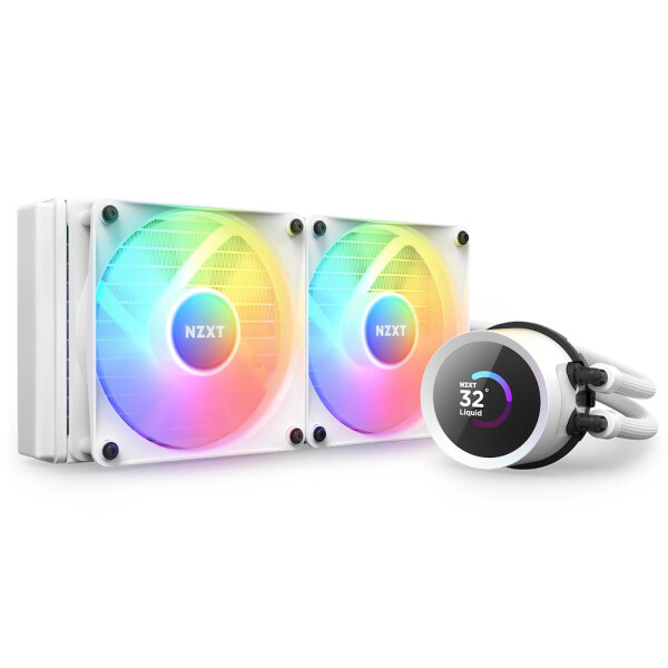 NZXT Kraken 240 RGB - All-in-One-Flüssigkeitskühler - 12 cm - 78,02 cfm - Weiß