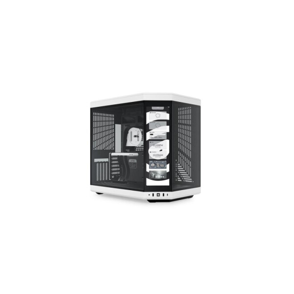 HYTE Y70 schwarz/weiss Tempered Glass