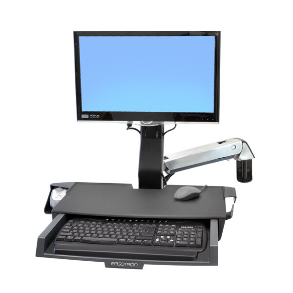 Ergotron StyleView Sit-Stand Combo Arm with Worksurface - 14,5 kg - 61 cm (24 Zoll) - 75 x 75 mm - 100 x 100 mm