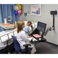 Ergotron StyleView Sit-Stand Combo Arm with Worksurface - 14,5 kg - 61 cm (24 Zoll) - 75 x 75 mm - 100 x 100 mm