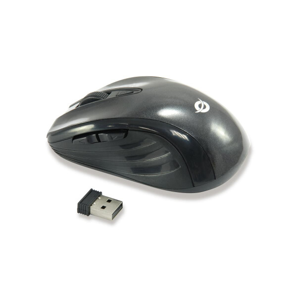 Conceptronic Optical Wireless 6-Tasten Travel USB Maus sw - Maus - Optisch