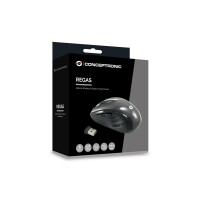 Conceptronic Optical Wireless 6-Tasten Travel USB Maus sw - Maus - Optisch