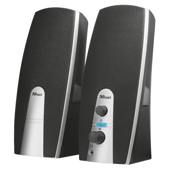 Trust MiLa 2.0 Speaker Set - Schwarz - Silber - 5 W - 10 W - 75 mm - 95 mm - 185 mm