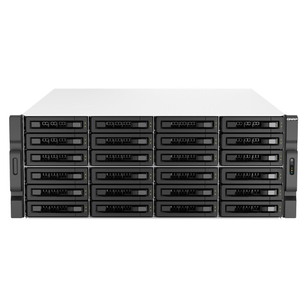 QNAP TS-H3087XU-RP - NAS - Rack (4U) - Intel Xeon E - E-2378 - Schwarz - Weiß