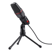 Trust GXT 212 - PC-Mikrofon - 50 - 16000 Hz - Omnidirektional - Verkabelt - USB / 3,5 mm - Schwarz - Rot