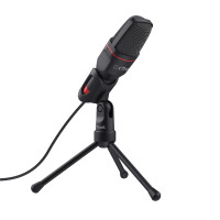 Trust GXT 212 - PC-Mikrofon - 50 - 16000 Hz - Omnidirektional - Verkabelt - USB / 3,5 mm - Schwarz - Rot