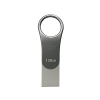 Silicon Power Mobile C80 - 128 GB - USB Type-A / USB Type-C - 3.2 Gen 1 (3.1 Gen 1) - Drehring - 8 g - Titan