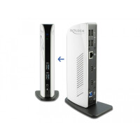 Delock 87771 - Kabelgebunden - 3,5 mm - 10,100,1000 Mbit/s - Schwarz - Weiß - 2560 x 1440 Pixel - 100 - 240 V