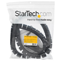 StarTech.com Kabelbündelschlauch - 45 mm / 1,8 Zoll Durchmesser - Kabelmuffe - Polyethylen (PE) - Schwarz