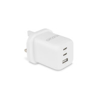 Dicota Compact 3-Port GaN Wall Charger 65W UK white