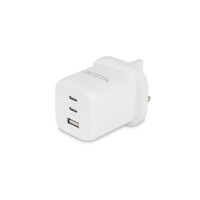 Dicota Compact 3-Port GaN Wall Charger 65W UK white