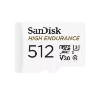 SanDisk High Endurance microSDXC 512GB+ SD Adapter up to 20K Hours Full HD/4K videos - microSDXC - Read 100MB/s
