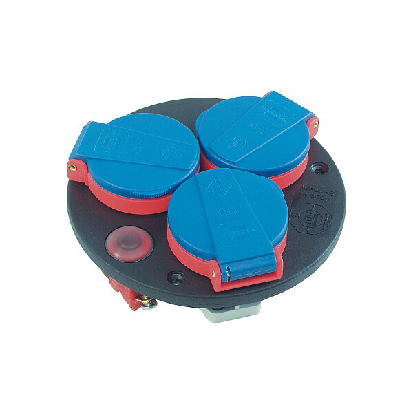 Brennenstuhl 1081090 - 3 AC-Ausgänge - Schwarz - Blau - Rot - 230 V - 16 A