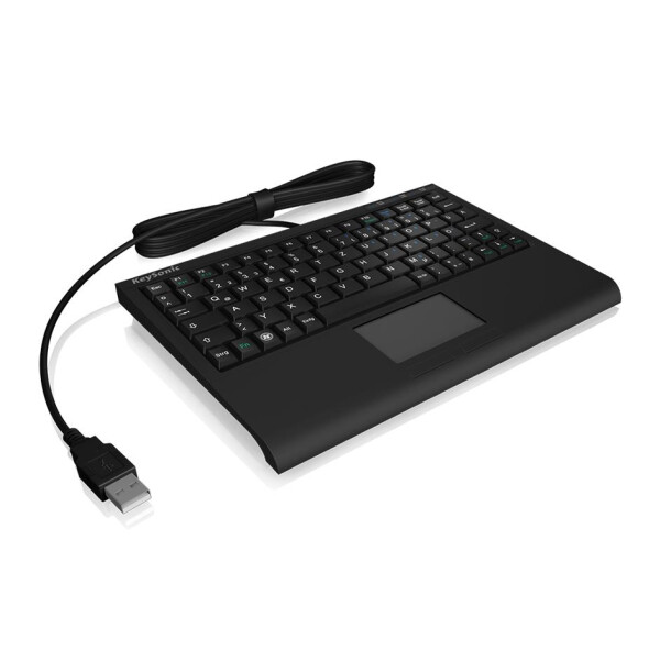 KeySonic ACK-3410 - Mini - USB - Membran Key Switch - Schwarz