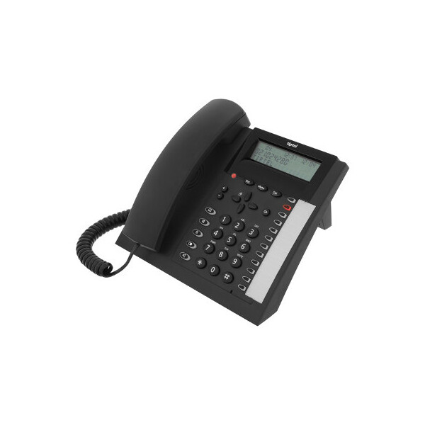 Tiptel 1020 - Analoges Telefon - Kabelgebundenes Mobilteil - Freisprecheinrichtung - Schwarz