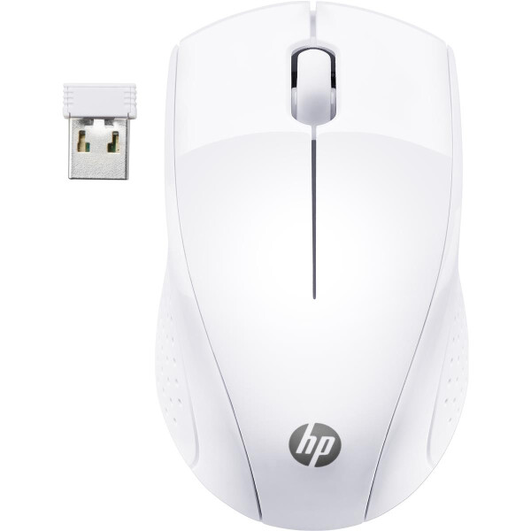 HP Wireless-Maus 220 (Snow White) - Optisch - RF Wireless - Weiß