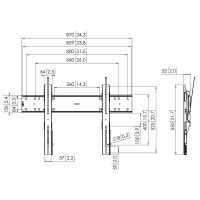 Vogels PFW 6810 Display-Wandhalter neigbar