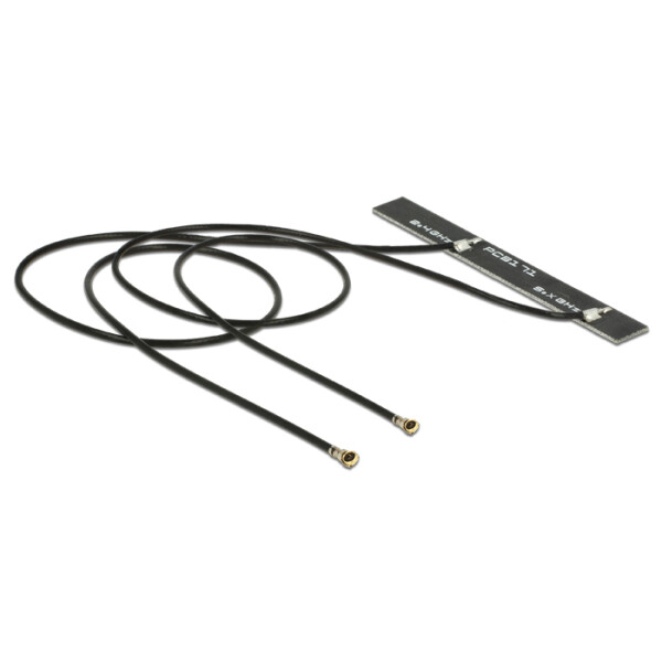Delock 89571 - 5 dBi - 2.4 - 2.483 / 5.15 - 5.85 GHz - 50 Ohm - MHF - Weiblich/Weiblich - 1 W