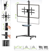 Techly ICA-TR46 - Multimedia-Wagen - Schwarz - Kunststoff...
