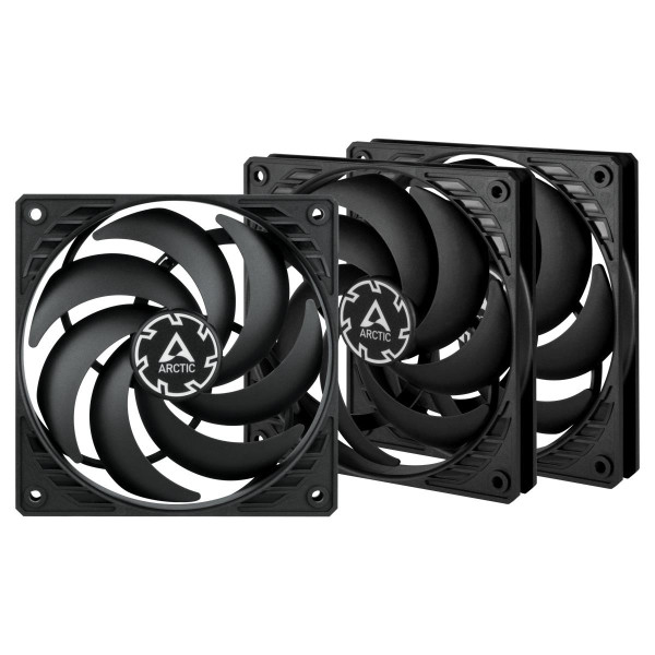 Arctic P12 Slim PWM PST 120 mm PWM Lüfter optimiert für statischen Druck mit integriertem Y-Kabel - Ventilator - 12 cm - 2100 RPM - 0,3 Sone - 41,1 cfm - 71,53 m³/h