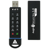 Apricorn Aegis Secure Key 3.0 - 120 GB - USB Typ-A - 3.2 Gen 1 (3.1 Gen 1) - 195 MB/s - Kappe - Schwarz