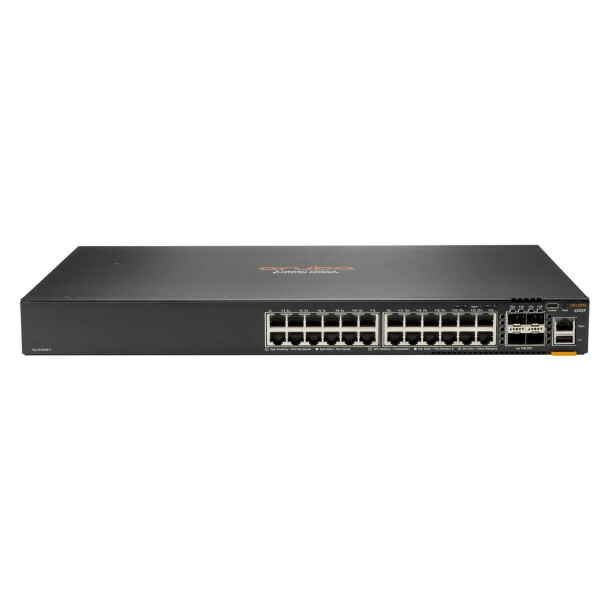 HPE CX 6200F 24G Class-4 PoE 4SFP+ 370W - Managed - L3 - Gigabit Ethernet (10/100/1000) - Power over Ethernet (PoE) - Rack-Einbau - 1U
