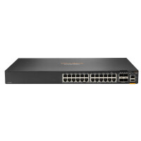 HPE CX 6200F 24G Class-4 PoE 4SFP+ 370W - Managed - L3 - Gigabit Ethernet (10/100/1000) - Power over Ethernet (PoE) - Rack-Einbau - 1U