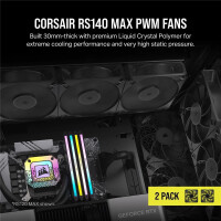 Corsair Case Acc Fan RS140 MAX PWM 2x14cm black