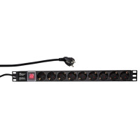 LogiLink PDU9C02 - Senkrecht - Aluminium - Schwarz - 9...