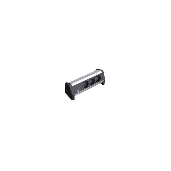Bachmann DESK 1 - 3 AC-Ausgänge - Schwarz - Grau - 230 V - 16 A