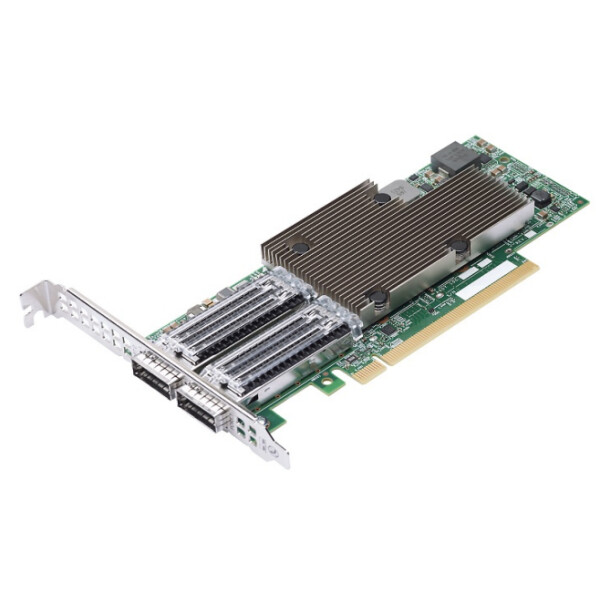 BROADCOM BCM957508-P2100G - Eingebaut - Kabelgebunden - PCI Express - Faser - 100000 Mbit/s - Grün - Aluminium