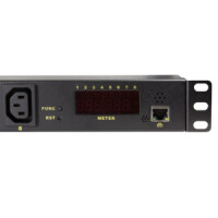 LogiLink PDU8P01 - Überwacht - 1U - Schwarz - 8 AC-Ausgänge - C13-Koppler - C20-Koppler