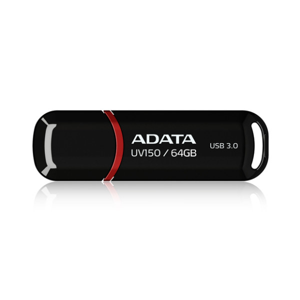 ADATA 64GB DashDrive UV150 - 64 GB - USB Typ-A - 3.2 Gen 1 (3.1 Gen 1) - Kappe - 9 g - Schwarz