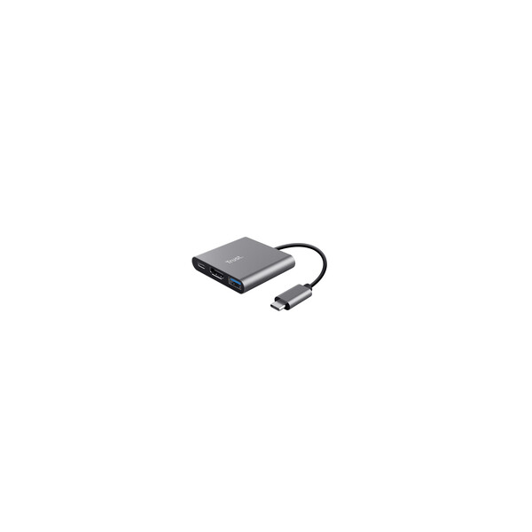 Trust Dalyx - USB 3.2 Gen 1 (3.1 Gen 1) Type-C - Aluminium - Schwarz - HDMI - USB 3.2 Gen 1 (3.1 Gen 1) Type-A - USB 3.2 Gen 1 (3.1 Gen 1) Type-C - Aluminium - China - 5 A