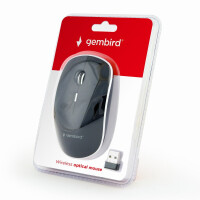 Gembird MUSW-4B-01 - Beidhändig - Optisch - RF Wireless - 1600 DPI - Schwarz - Weiß