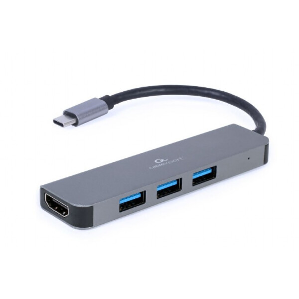 Gembird A-CM-COMBO2-01 - USB 3.2 Gen 1 (3.1 Gen 1) Type-C - Grau - HDMI - USB 3.2 Gen 1 (3.1 Gen 1) Type-A - USB 3.2 Gen 1 (3.1 Gen 1) Type-C - Metall - China - USB