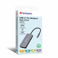 Verbatim USB-C Pro Multiport Hub 5 Port CMH-05 32150 -...